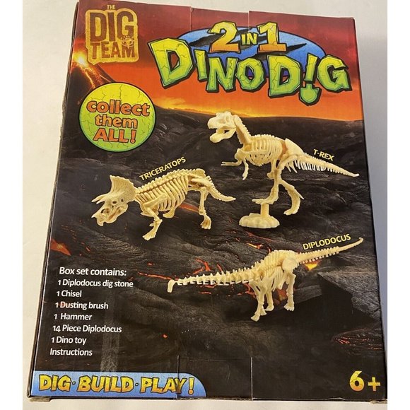 The Dig Team Dinosaur Toy 2 In 1 Dino Dig - Diplodocus New In Box - Picture 2 of 4